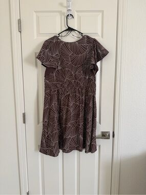Target Brown Floral-Print Casual Dress